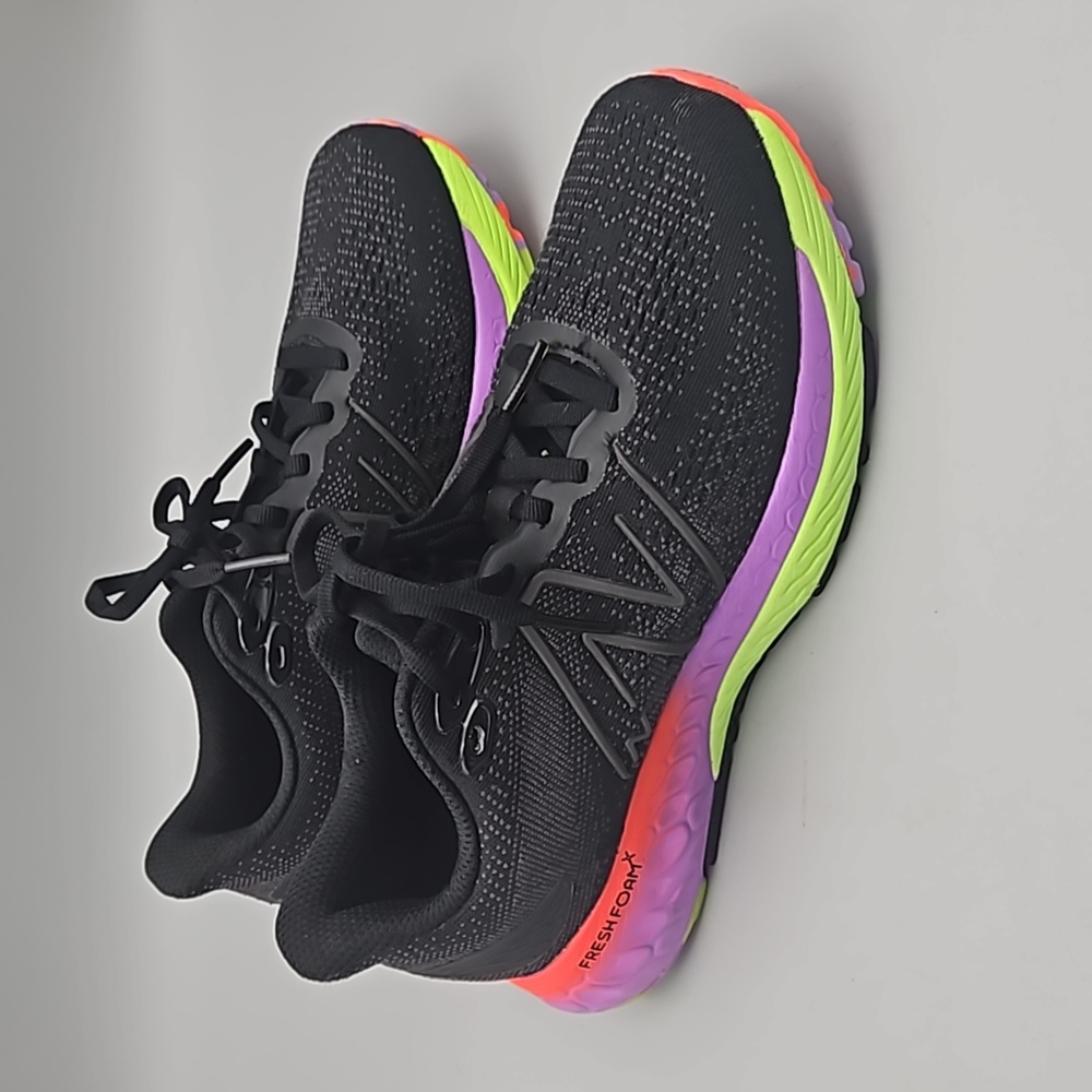New Balance 880 v12 Fresh Foam X 'Black Green Purple' Running Shoes Size 7
